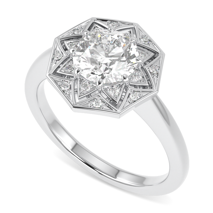 Hawthorn Platinum Round Brilliant Cut Diamond Engagement Ring 1.00cts