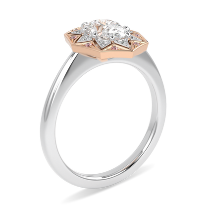 Hawthorn Rose Gold And Platinum Oval Diamond Engagement Ring 1.00cts