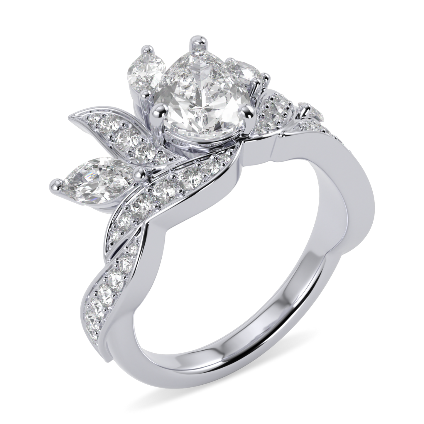 Inferno Platinum Diamond Engagement Ring