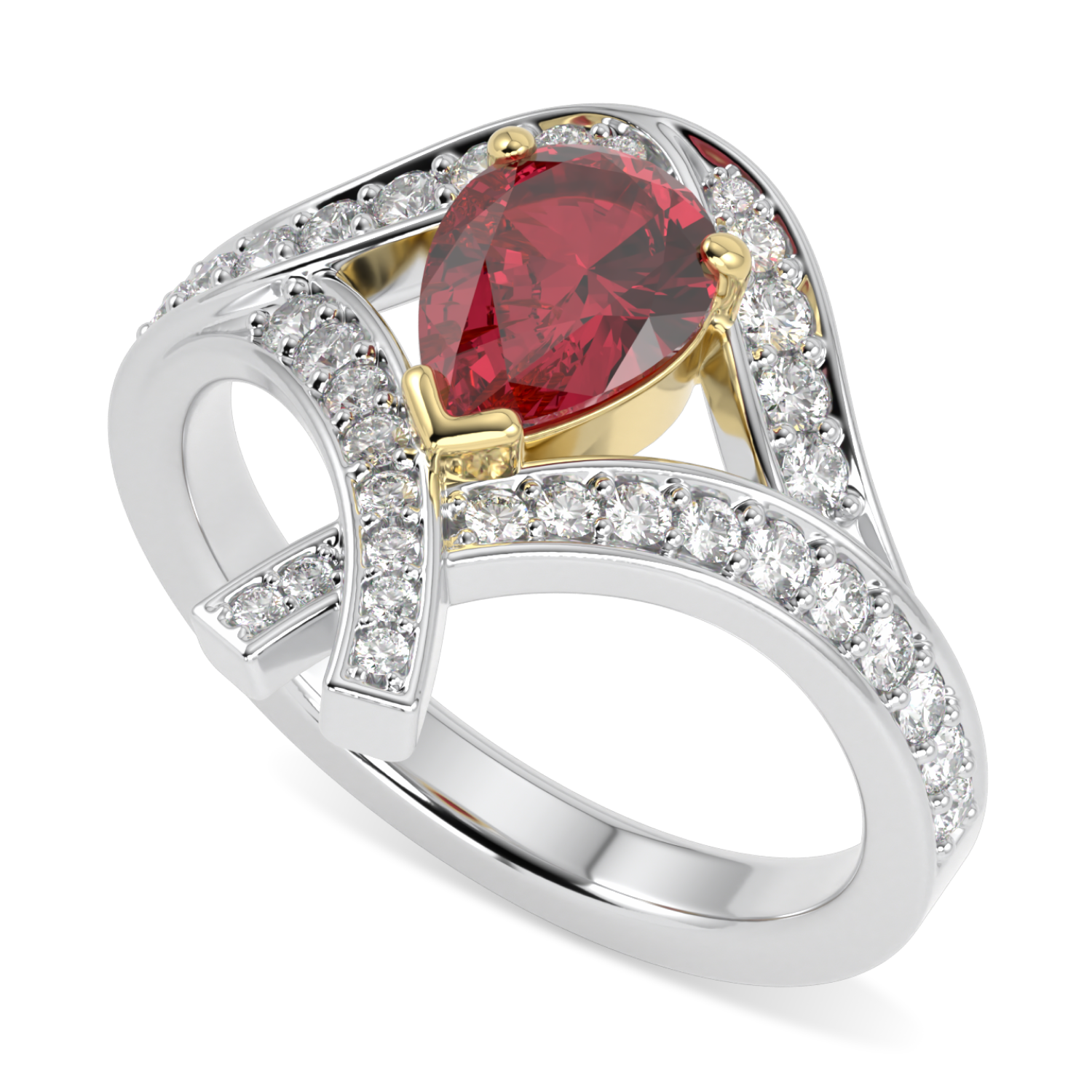 Infinity Ruby Diamond Ring