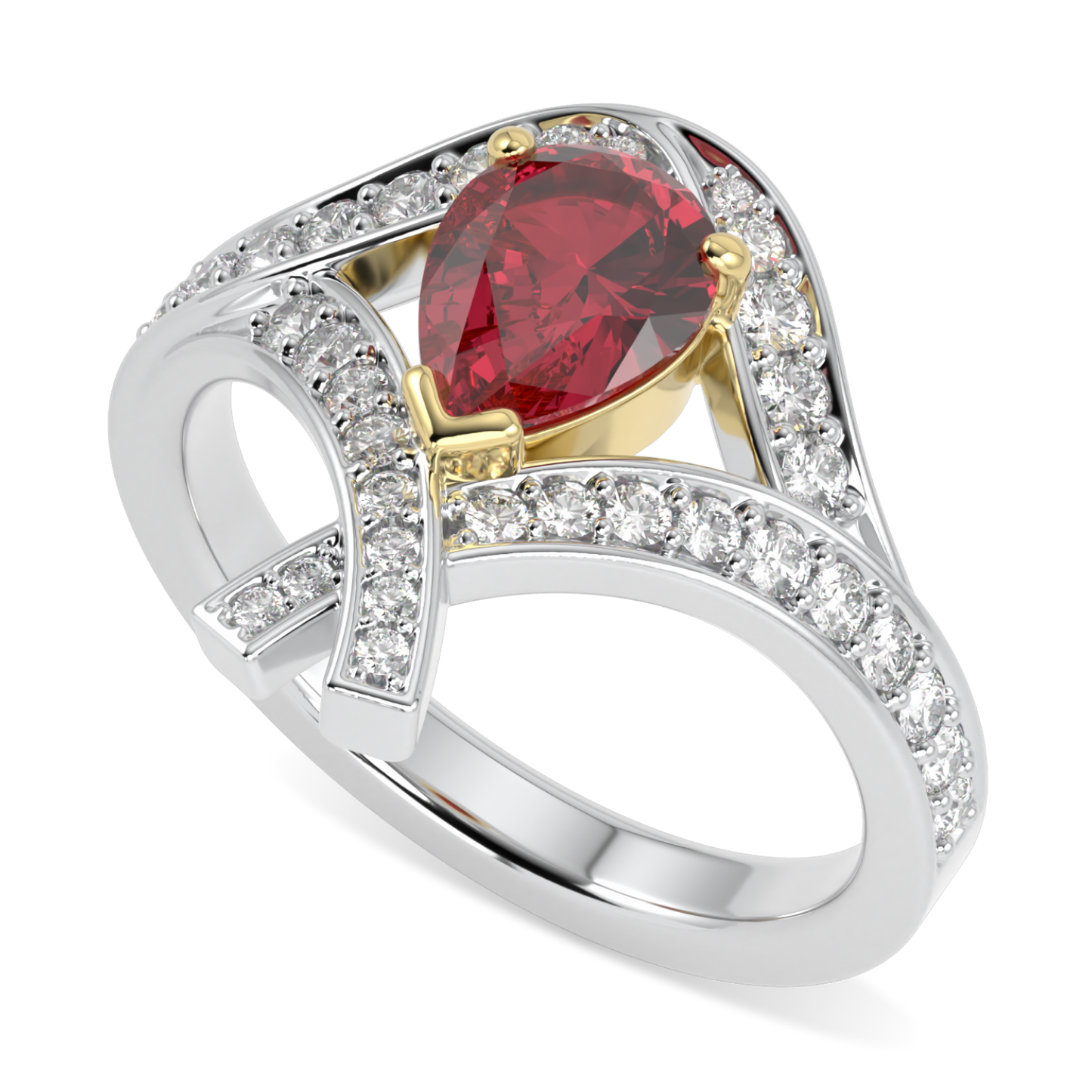 Infinity Ruby Diamond Ring