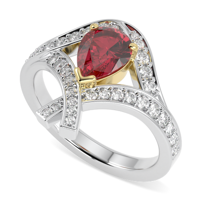 Infinity Ruby Diamond Ring