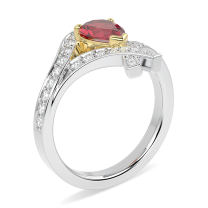 Infinity Ruby Diamond Ring