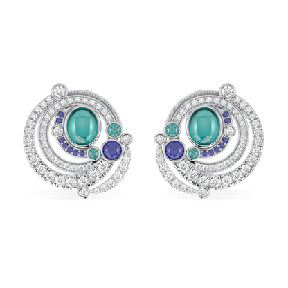 Maelstrom Pariaba Tourmaline Swirl Earrings