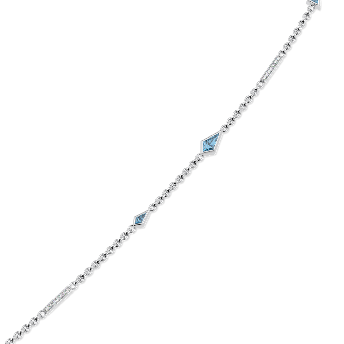 Neo Aquamarine Diamond Chain