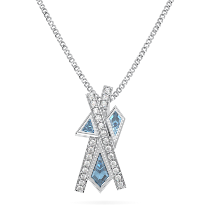 Neo Aquamarine Diamond Pendant