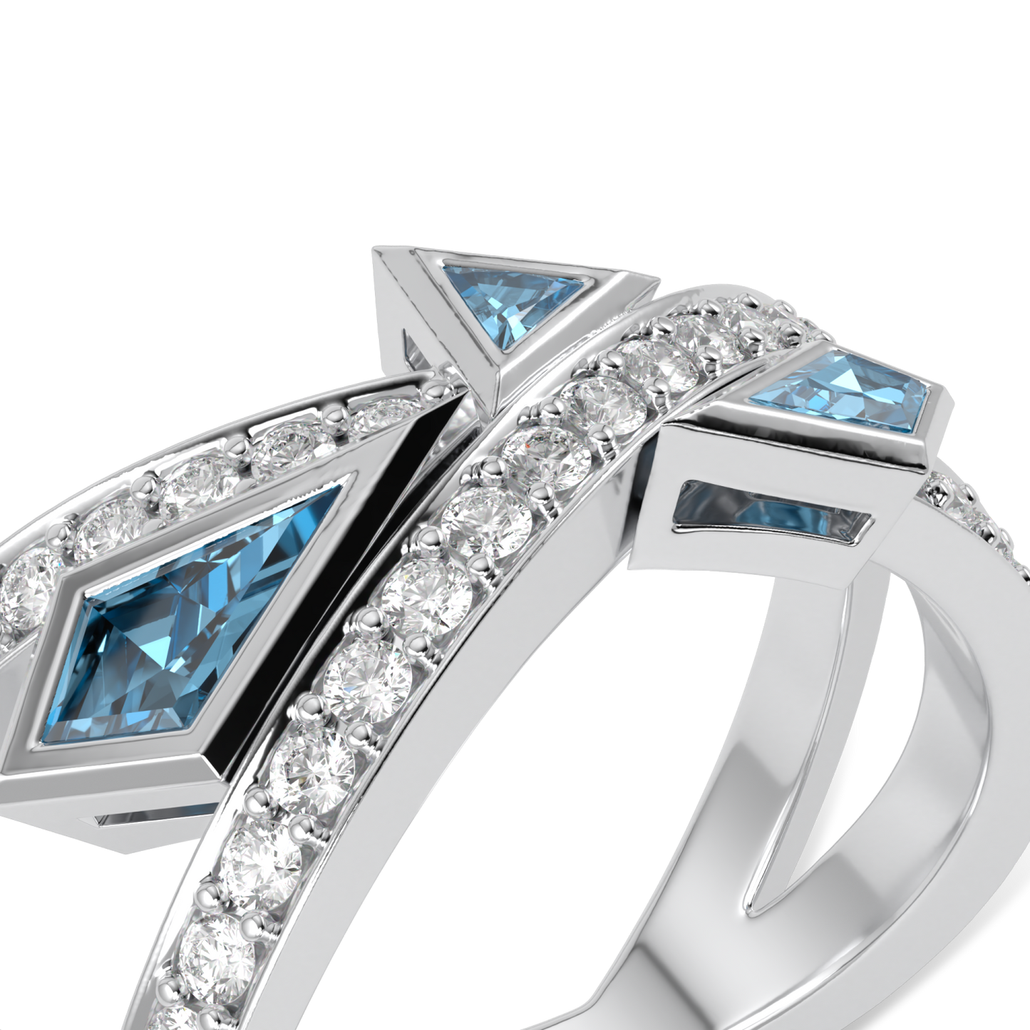 Neo Small Aquamarine Diamond Ring