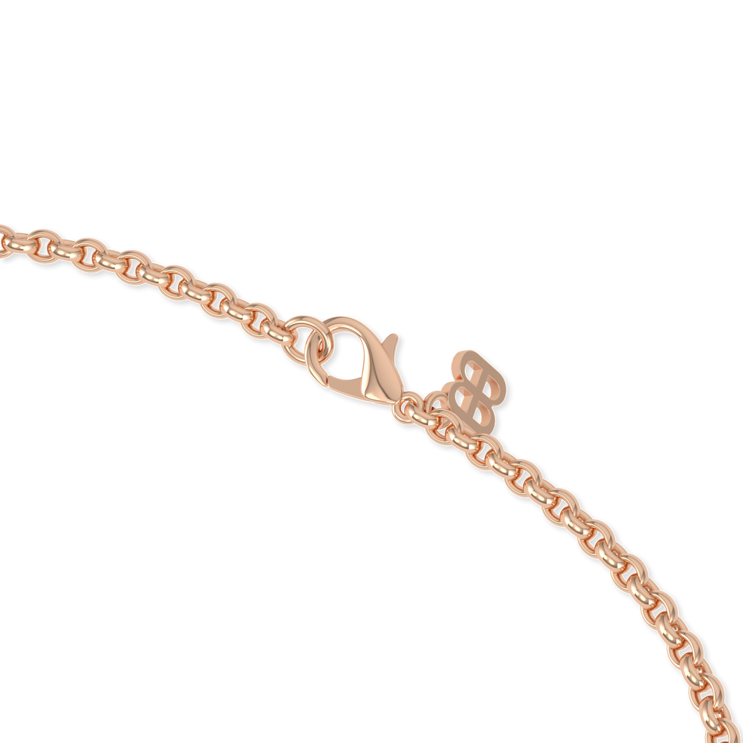 Serpentine Large Rose Gold Diamond Morganite Pendant