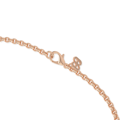 Serpentine Large Rose Gold Diamond Morganite Pendant