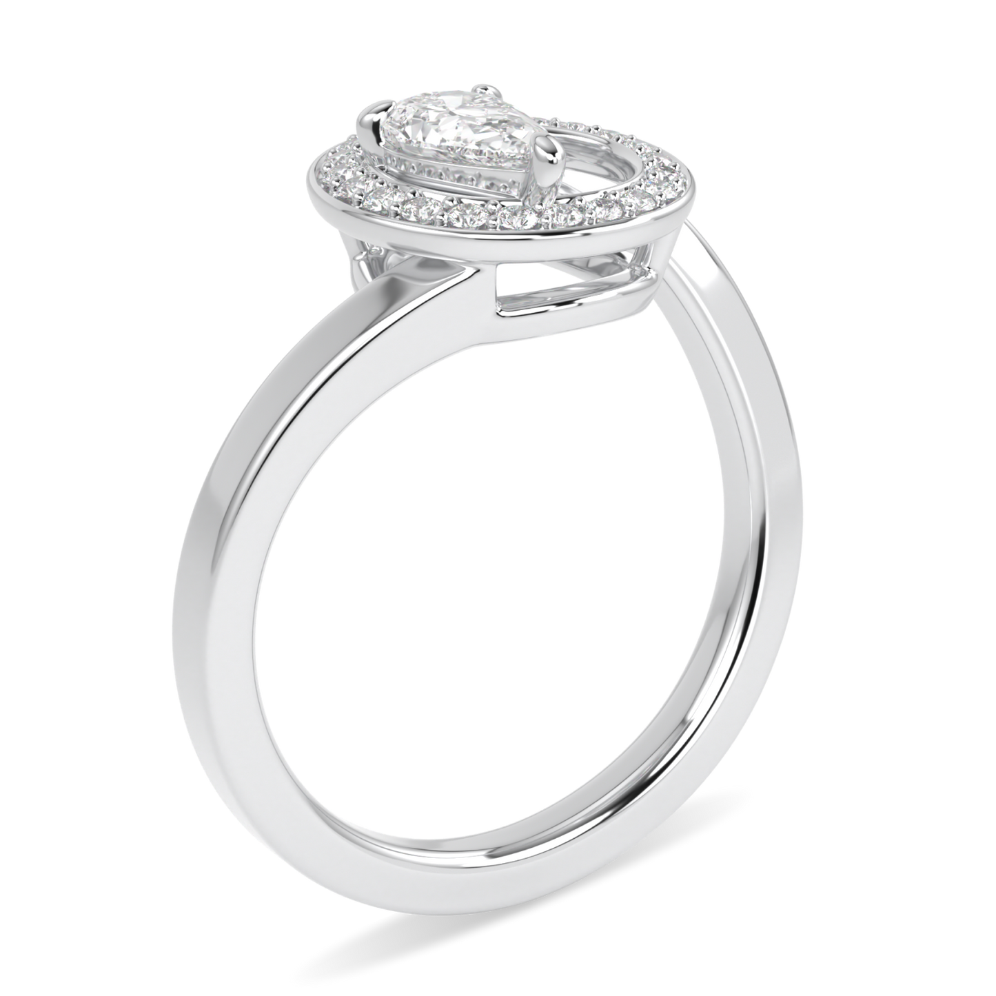 Serpentine Small White Gold Diamond Ring