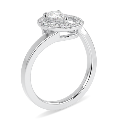 Serpentine Small White Gold Diamond Ring