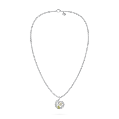 Serpentine Small White Gold Fancy Diamond Pendant