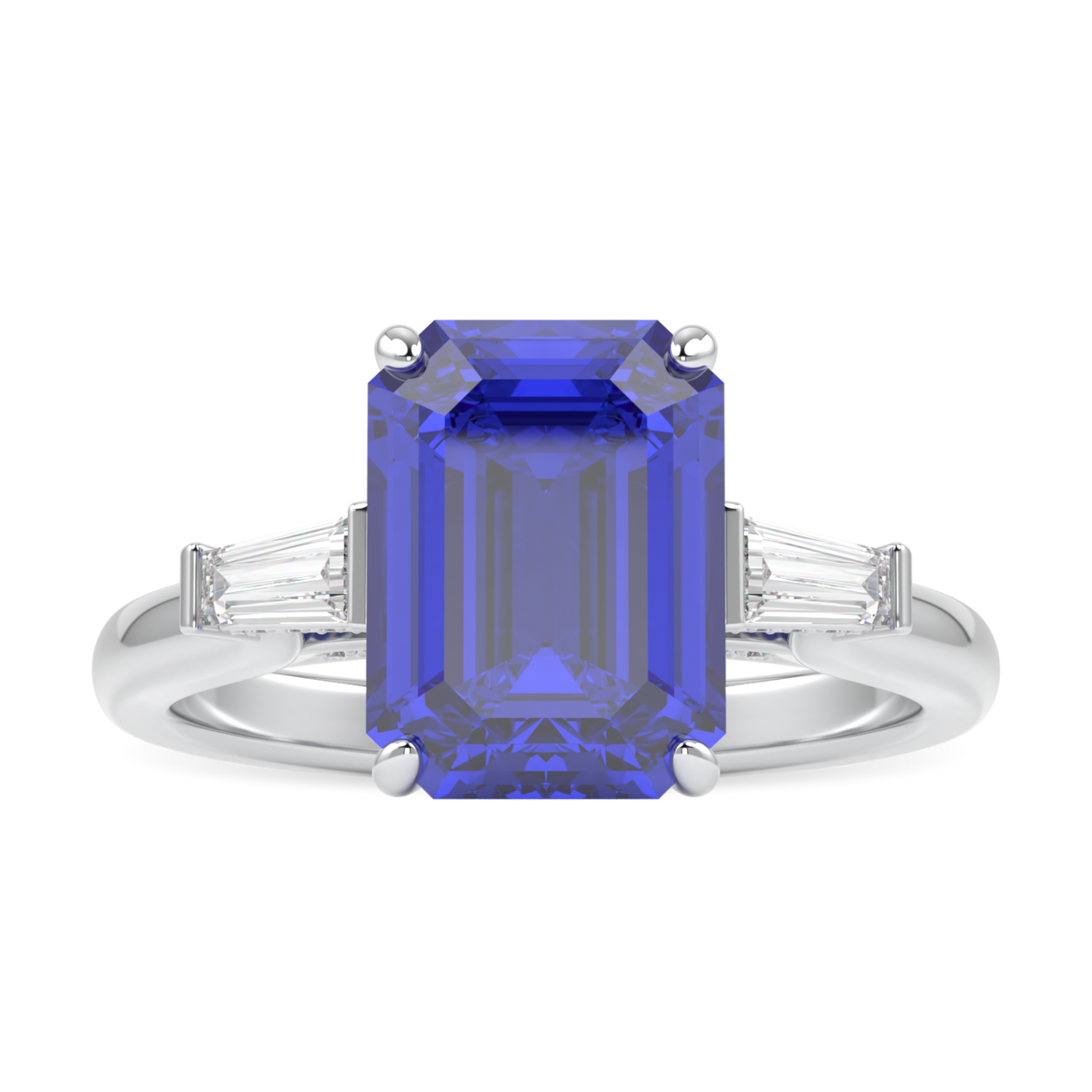 Transcend Sapphire Diamond Three Stone Ring