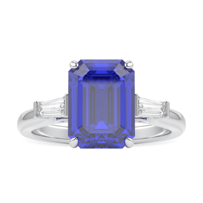 Transcend Sapphire Diamond Three Stone Ring